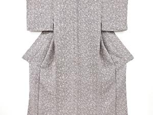 縮緬地松葉に花扇模様小紋着物